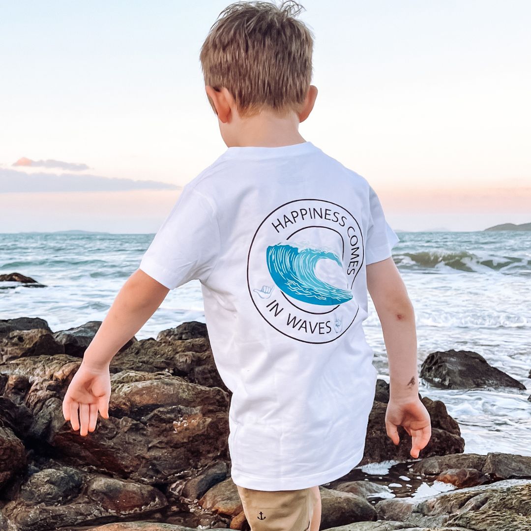 Happiness Comes in Waves T-Shirt