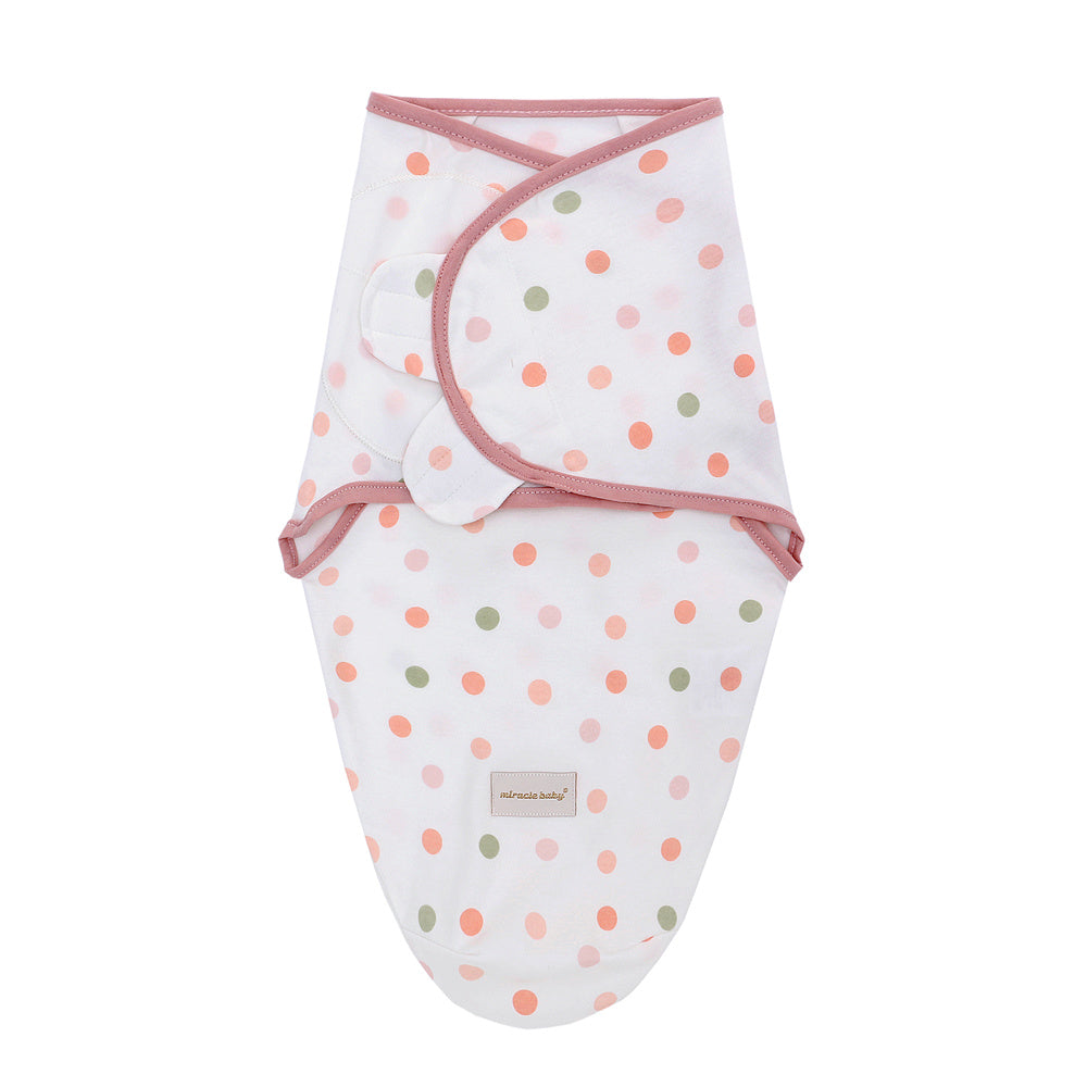 White with multi-dots Swaddle Wrap