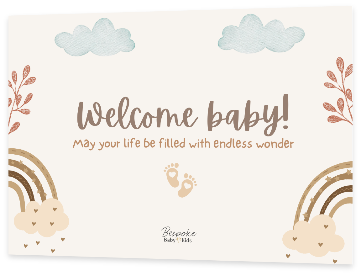 Welcome Baby Watercolour Card