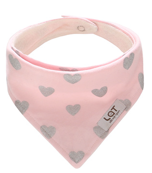 Bib 3 Pk - Pink and Grey