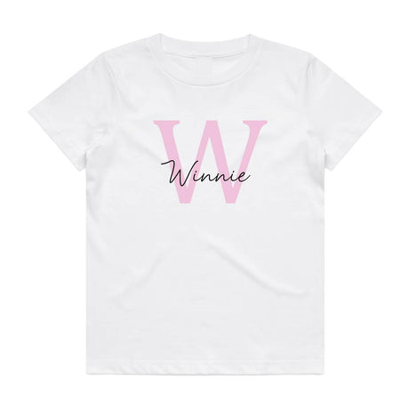 Big Letter Pink Tee | Personalised | 2 Colours