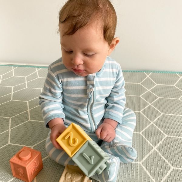 Blue Stripe Zippy Romper