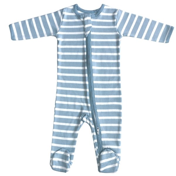 Blue Stripe Zippy Romper