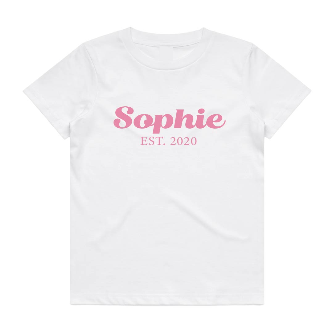 Established Girl Tee | Personalised | 2 Colours
