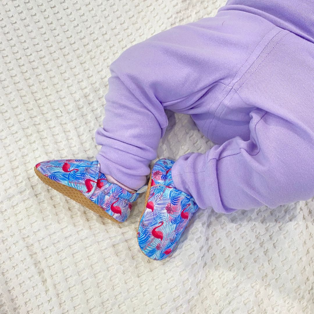Flamingo Baby Moccasins
