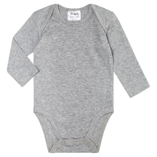Plain Grey Long Sleeve Bodysuit