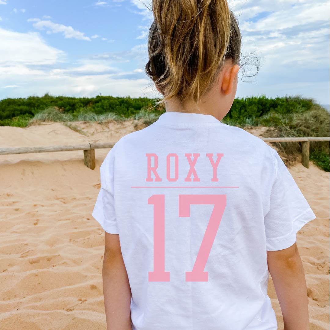 Name & Year Tee | Girls | Personalised | 3 Colours