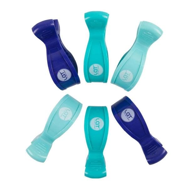 Blue, Green and Aqua 6pk Pram Clips