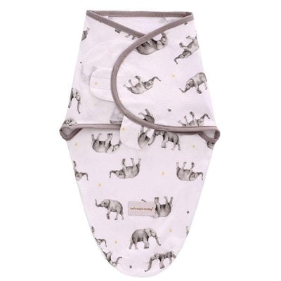 Aqua Spots Elephants Swaddle 2pk