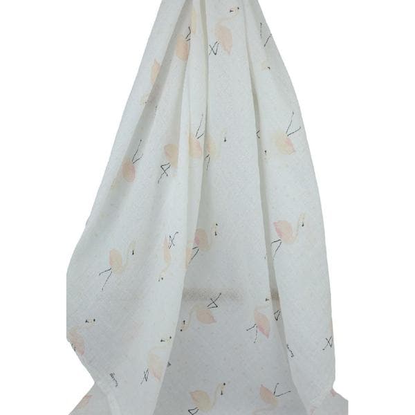 Pink Flamingos Muslin Wrap