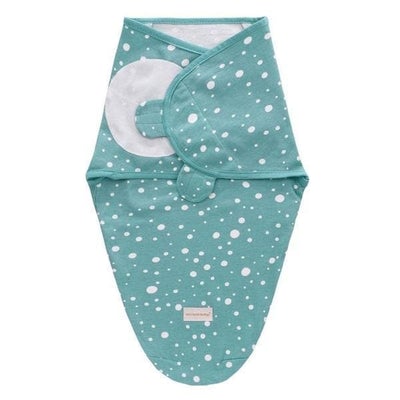 Aqua Spots Elephants Swaddle 2pk