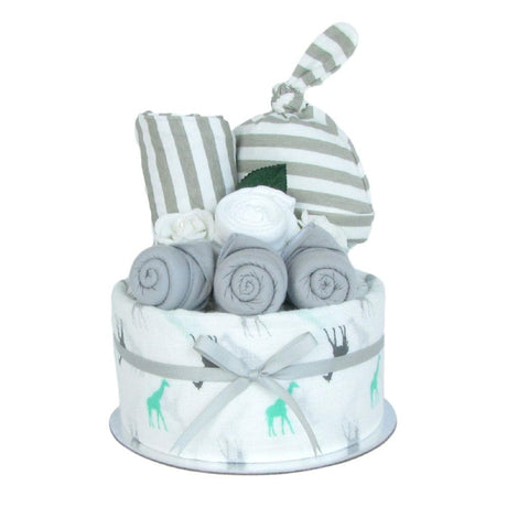 Unisex Nappy Cake. Unisex Baby Gifts. Unisex Baby Shower Gifts. Bespoke Baby Gifts