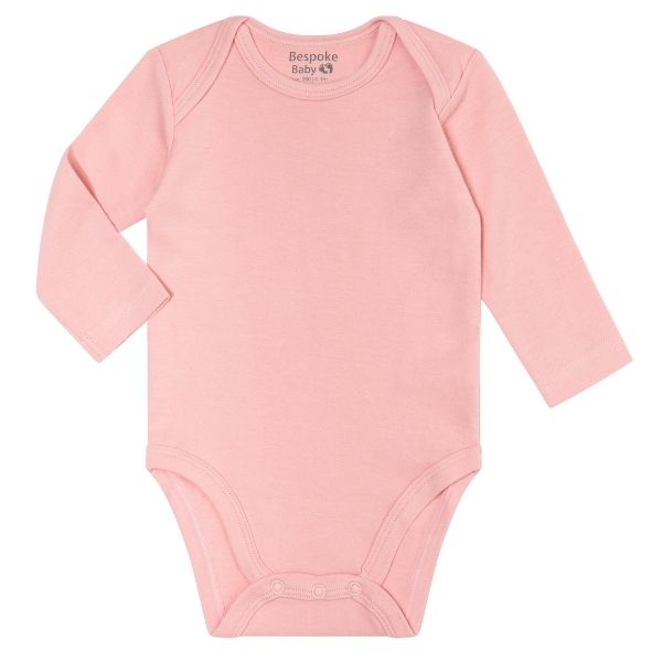 3 PACK of Plain Pink Long Sleeve Bodysuit