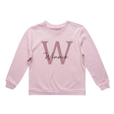Personalised Big Letter | Girls | Crew Neck