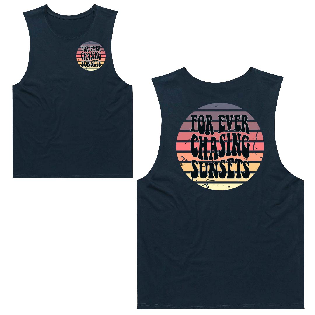 Forever Chasing Sunsets Muscle Tanks | Adults