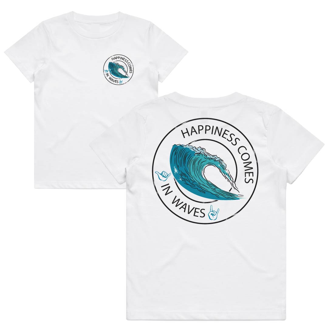 Happiness Comes in Waves T-Shirt | Adults