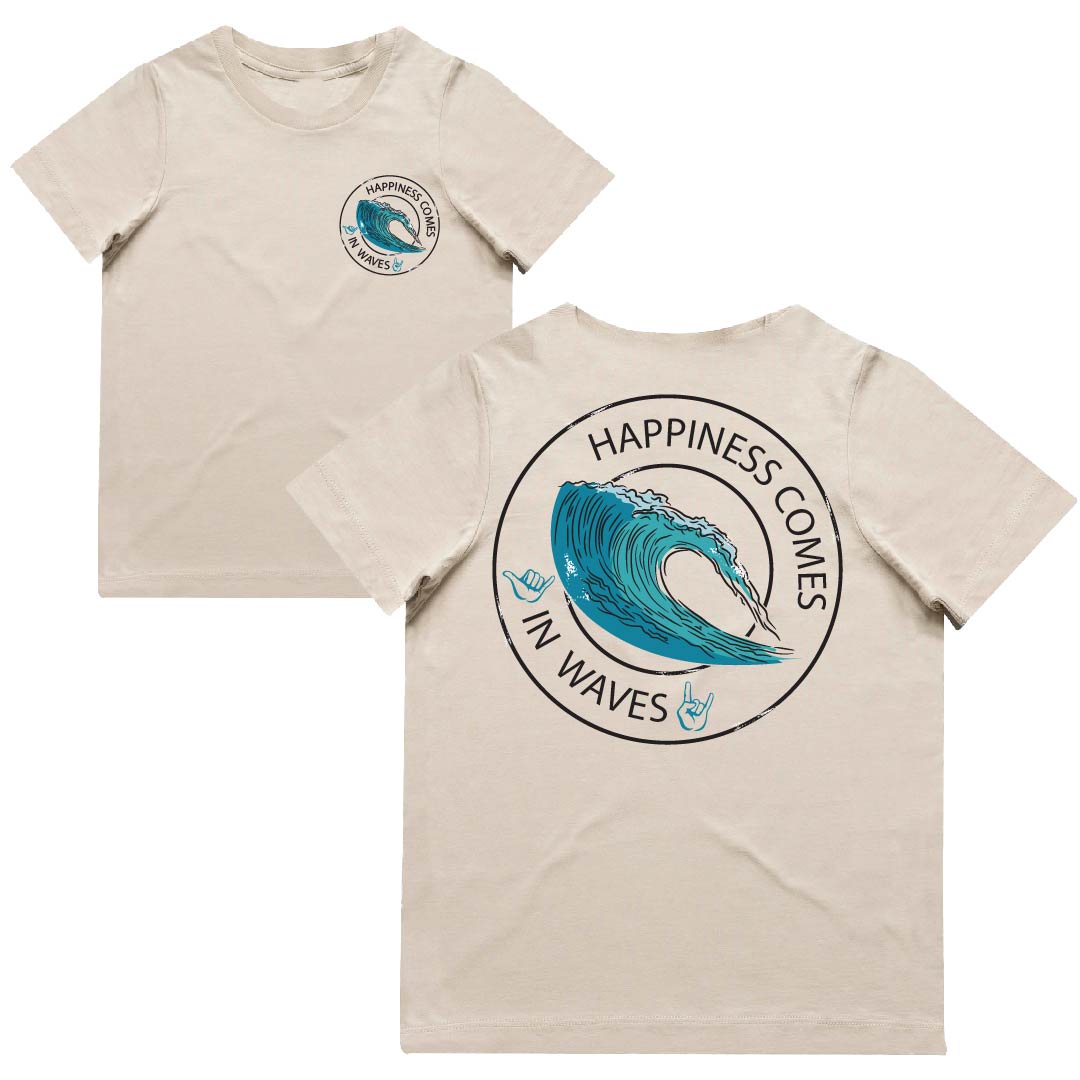 Happiness Comes in Waves T-Shirt | Adults