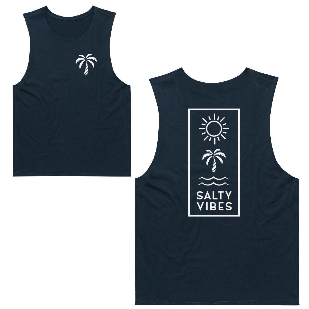 Salty Vibes Muscle Tanks | Adults