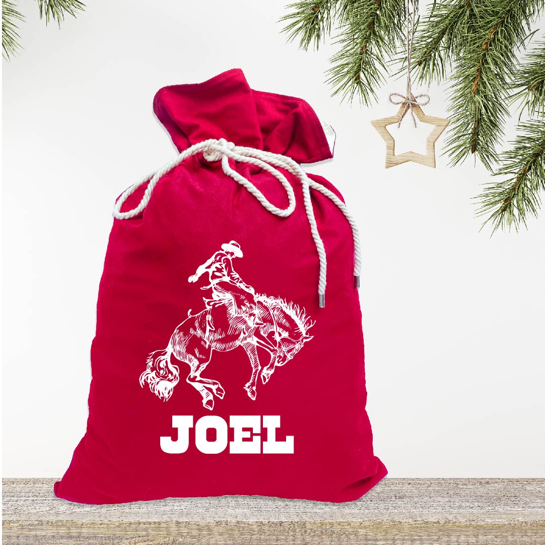 Personalised Bucking Cowboy - Red