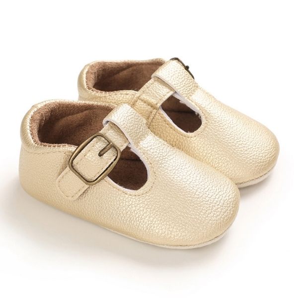 Baby T-Bar Shoes in Gold