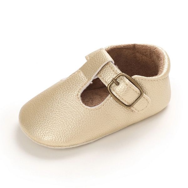Baby T-Bar Shoes in Gold