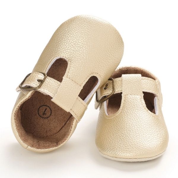 Baby T-Bar Shoes in Gold