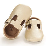 Baby T-Bar Shoes in Gold