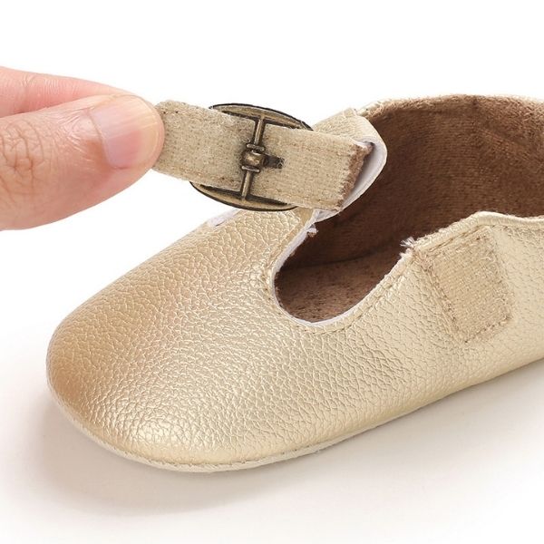 Baby T-Bar Shoes in Gold
