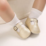 Baby T-Bar Shoes in Gold