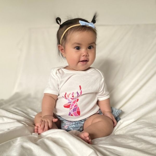 Pink Deer Short Sleeve Bodysuit