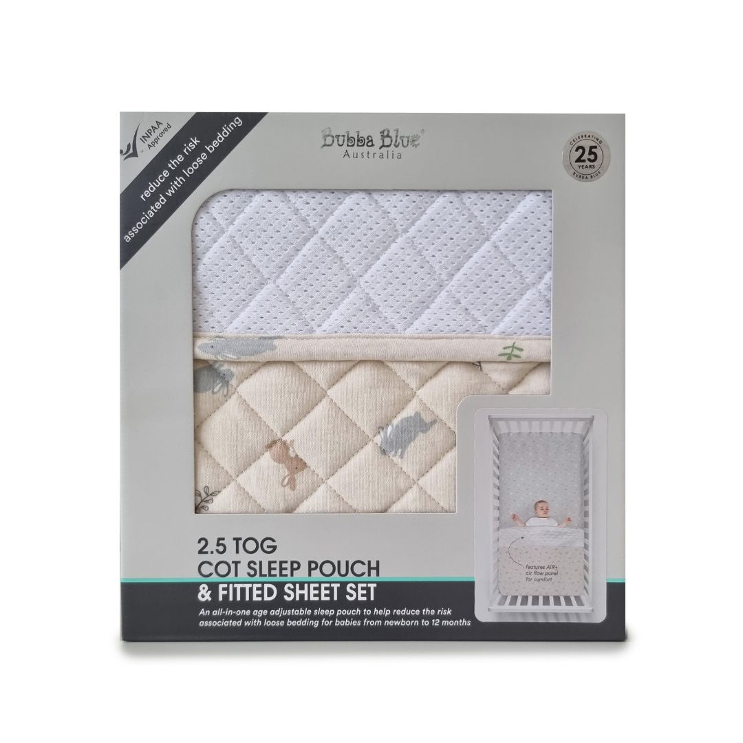 Bunny Forest 2.5 TOG COT Sleep Pouch & Fitted Sheet Set