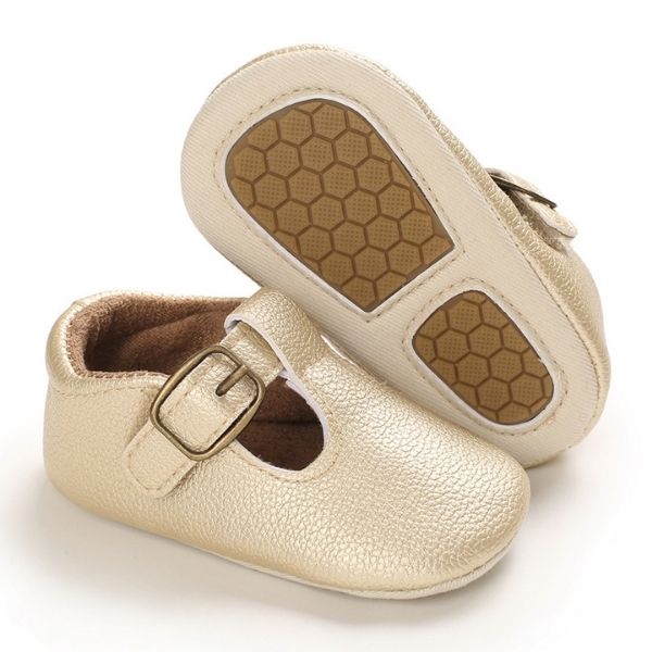 Baby T-Bar Shoes in Gold