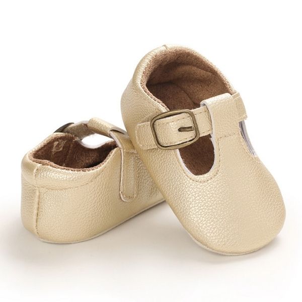 Baby T-Bar Shoes in Gold