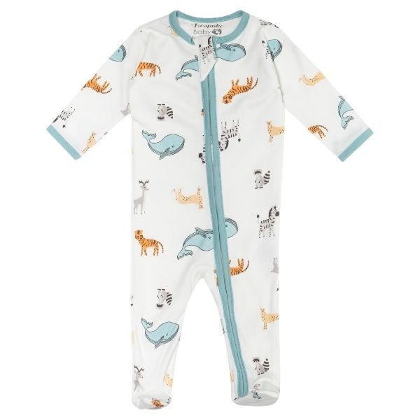 Elephant Animals Zipsuit 2pk