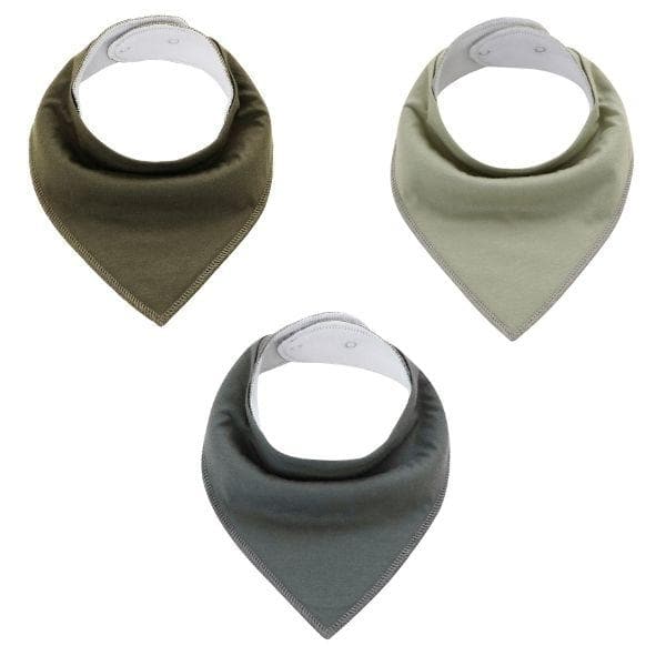 Bibs 3pk - Army Olive Steel