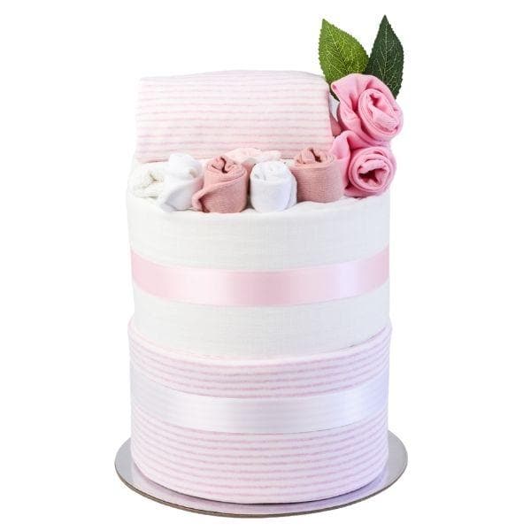 Baby Girl Essentials Deluxe Nappy Cake
