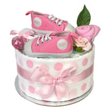 Baby Steps in Pink Nappy Cake