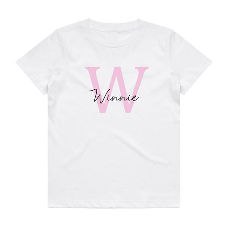 Big Letter Pink Tee | Personalised | 2 Colours