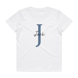 Big Letter Blue Tee | Personalised | 2 Colours