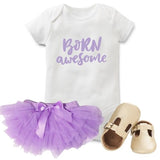 Born Awesome Purple Outfit