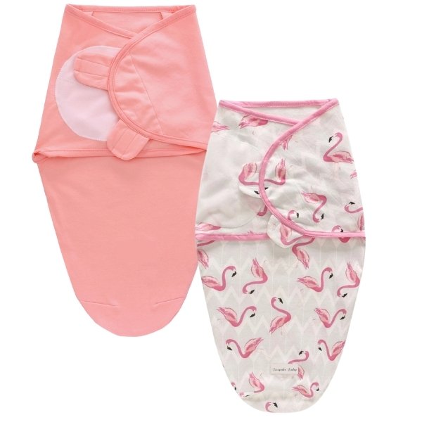 Coral Flamingo Swaddle Wrap 2pk