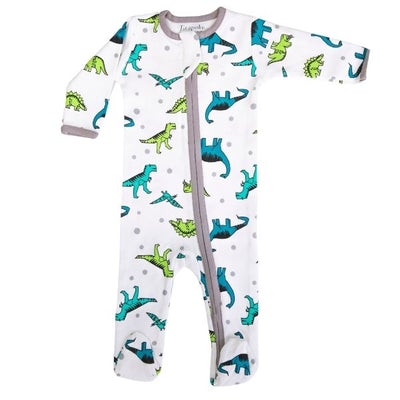 Dino Elephant Zipsuit 2pk