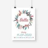 Dream Catcher Personalised Birth Print