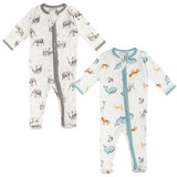Elephant Animals Zipsuit 2pk