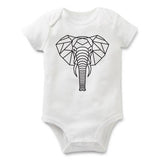 Elephant Bodysuit + Blue Shorts