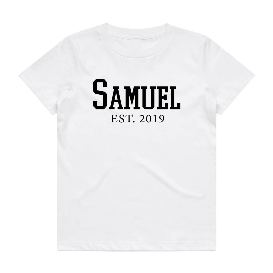 Established Boy Tee | Personalised | 8 Colours