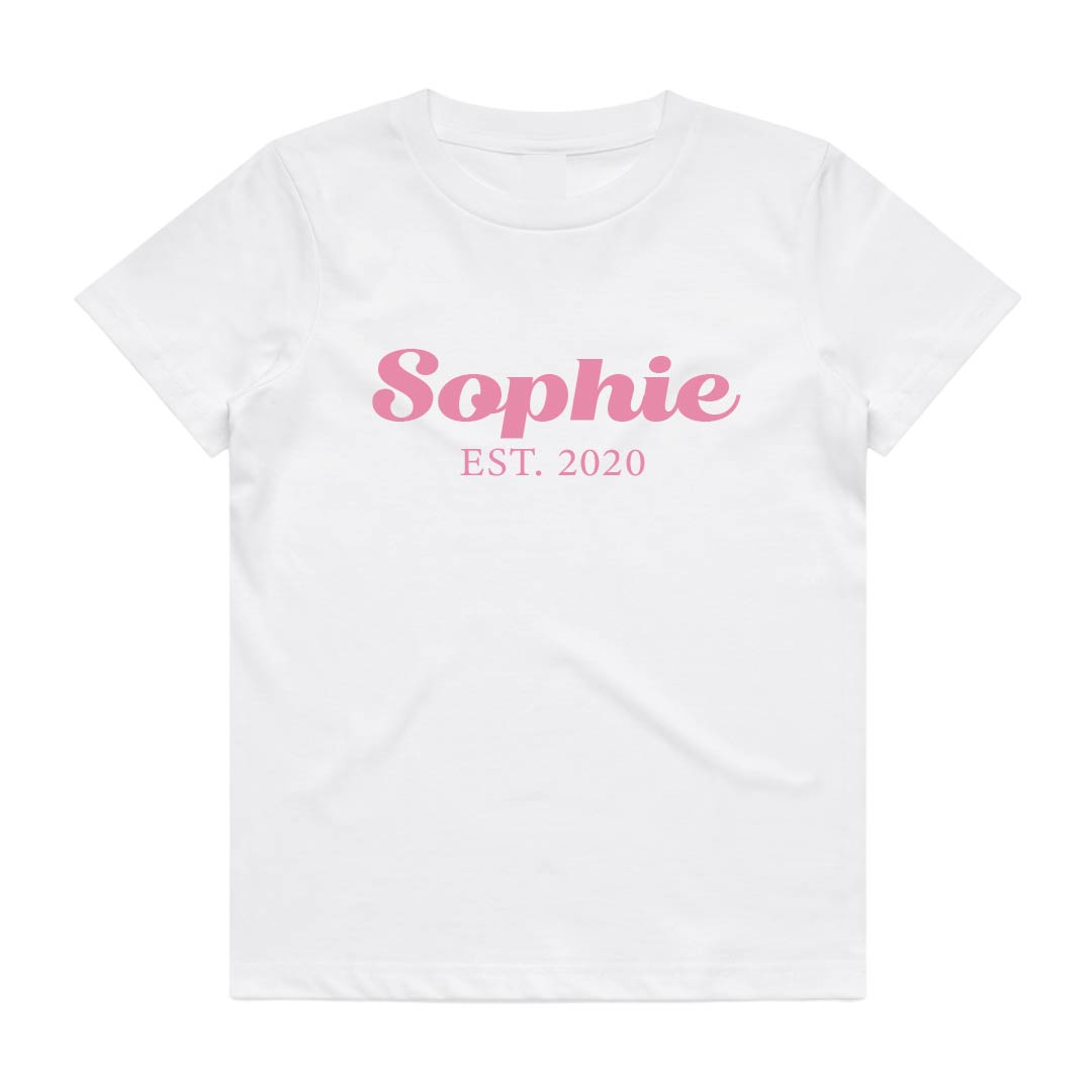 Established Girl Tee | Personalised | 2 Colours