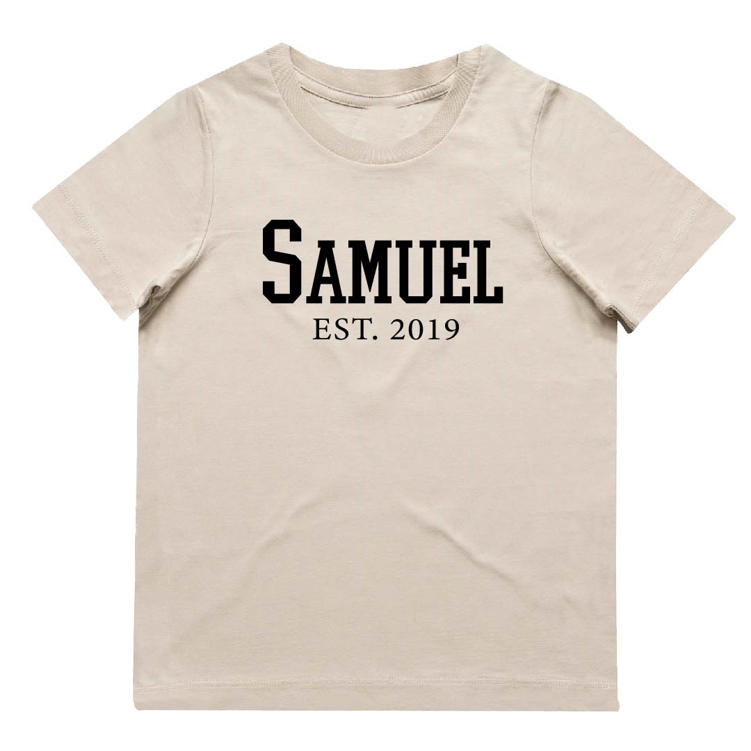 Established Boy Tee | Personalised | 8 Colours