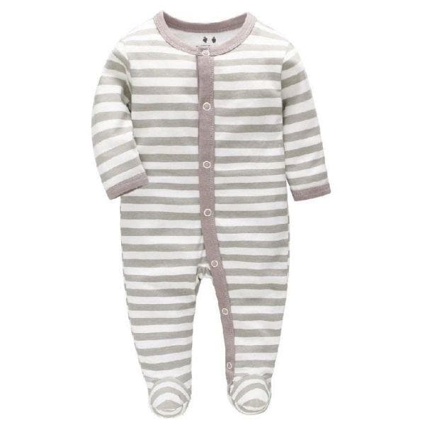 Grey Stripe Romper