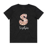 Personalised Leopard Letter Tee | 2 Colours